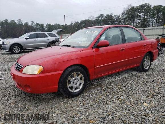 2003 Kia Spectra with VIN KNAFB121535245946, listed as a Copart auction lot 45688365 with 196,338 mi miles and Salvage Title. Bid and sale history available at DreamBid. Image 1.
