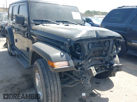 2022 Jeep Wrangler Unlimited Sport S with VIN 1C4HJXDG5NW180130, listed as a IAAI auction lot 41772922 with 47,625 mi miles. Bid and sale history available at carsss.com. Image 18.