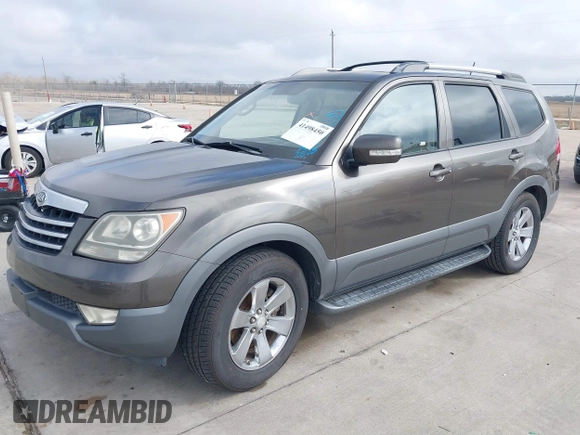 2009 Kia Borrego LX with VIN KNDJJ741995016159, listed as a IAAI auction lot 41498450 with 164,520 mi miles. Bid and sale history available at carsss.com. Image 2.