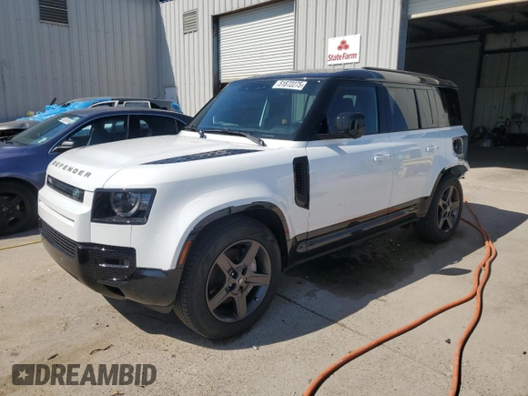 2024 Land Rover Defender X-Dynamic SE with VIN SALE27EUXR2289502, listed as a Copart auction lot 51872275 with 7,556 mi miles and Salvage title. Bid and sale history available at DreamBid. Image 1.