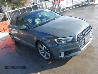 2019 Audi A3 Sedan Premium with VIN WAUBEGFF2K1017259, listed as a IAAI auction lot 41553469 with 51,942 mi miles. Bid and sale history available at carsss.com. Image 1.
