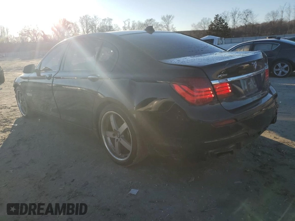 2013 BMW 7 Series 740Li xDrive with VIN WBAYF4C53DD281514, listed as a Copart auction lot 88701085 with 147,588 mi miles and Salvage title. Bid and sale history available at DreamBid. Image 2.