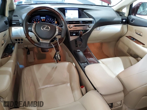 2014 Lexus RX 350 with VIN JTJBK1BA6E2461128, listed as a Copart auction lot 59712615 with 54,611 mi miles and Salvage title. Bid and sale history available at DreamBid. Image 8.