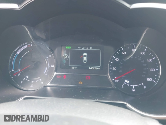 2016 Kia Optima Hybrid with VIN KNAGM4AD2G5094596, listed as a IAAI auction lot 41826923 with 146,240 mi miles. Bid and sale history available at carsss.com. Image 7.