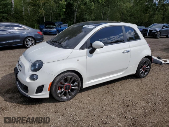 2015 FIAT 500 Turbo with VIN 3C3CFFHH3FT507502, listed as a Copart auction lot 69024104 with 184,468 mi miles and Salvage Title. Bid and sale history available at carsss.com. Image 1.