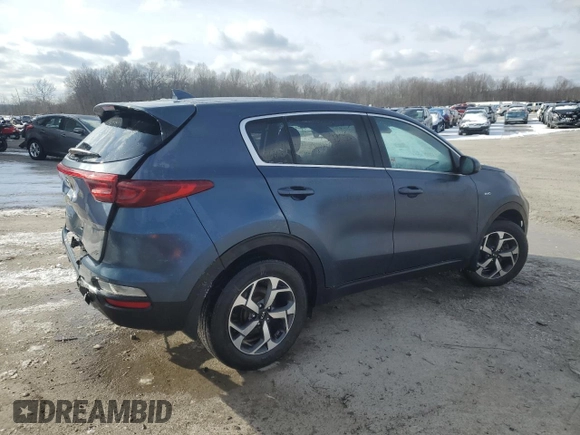 2020 Kia Sportage LX with VIN KNDPMCAC0L7650231, listed as a Copart auction lot 45720955 with 51,911 mi miles and Salvage Title. Bid and sale history available at carsss.com. Image 3.
