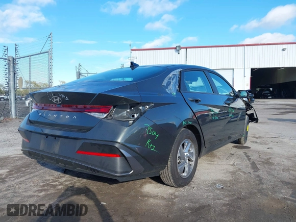 2024 Hyundai Elantra SE with VIN KMHLL4DG9RU723012, listed as a IAAI auction lot 41666819 with 6,374 mi miles and . Bid and sale history available at DreamBid. Image 4.