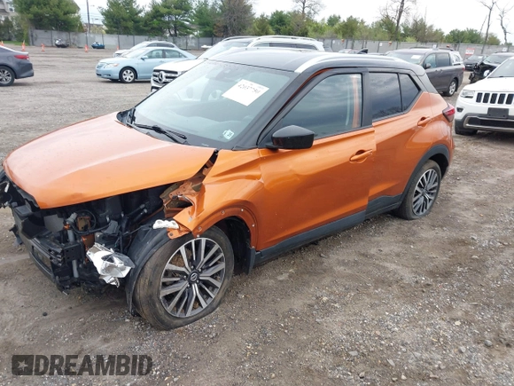 2021 Nissan Kicks SV with VIN 3N1CP5CV6ML487360, listed as a IAAI auction lot 42037750 with 88,491 mi miles. Bid and sale history available at carsss.com. Image 2.