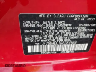 2024 Subaru Crosstrek Premium z VIN JF2GUADC1R8287569, wystawiony jako IAAI lot #42495955 z przebiegiem 18 732 mil mil oraz . Historia ofert i sprzedaży dostępna na DreamBid. Obrazek 9.