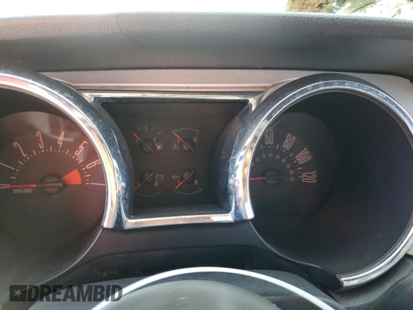 2008 Ford Mustang Deluxe with VIN 1ZVHT84N085133559, listed as a Copart auction lot 57449265 with Not provided miles and Salvage title. Bid and sale history available at DreamBid. Image 9.
