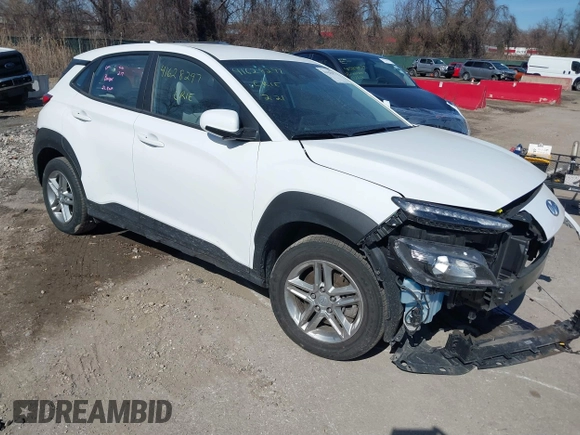 2022 Hyundai Kona SE with VIN KM8K2CAB7NU808474, listed as a IAAI auction lot 41628297 with 31,738 mi miles. Bid and sale history available at carsss.com. Image 1.