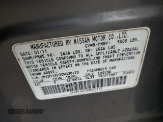 2012 Infiniti M with VIN JN1BY1AP3CM330170, listed as a Copart auction lot 47458715 with 105,726 mi miles and Salvage title. Bid and sale history available at DreamBid. Image 12.