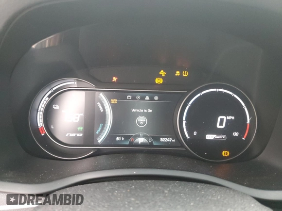 2019 Kia Niro EX Premium with VIN KNDCE3LG1K5027352, listed as a Copart auction lot 75893484 with 82,247 mi miles and Salvage Title. Bid and sale history available at DreamBid. Image 9.