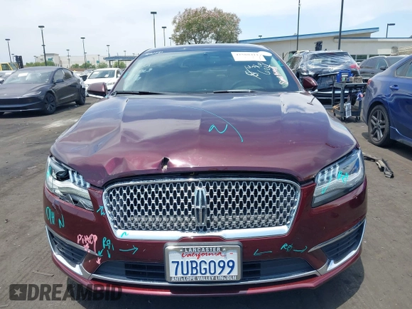 2017 Lincoln MKZ Reserve with VIN 3LN6L5E93HR619155, listed as a IAAI auction lot 42588411 with 60,140 mi miles and . Bid and sale history available at DreamBid. Image 13.