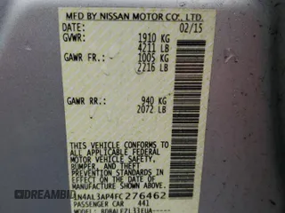 2015 Nissan Altima S with VIN 1N4AL3AP4FC276462, listed as a Copart auction lot 51830185 with 223,342 mi miles and Salvage Title. Bid and sale history available at DreamBid. Image 12.