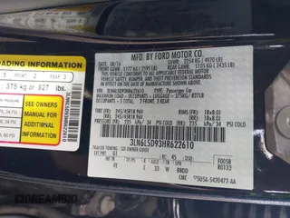 2017 Lincoln MKZ Select with VIN 3LN6L5D93HR622610, listed as a IAAI auction lot 42210216 with 67,941 mi miles and . Bid and sale history available at DreamBid. Image 9.