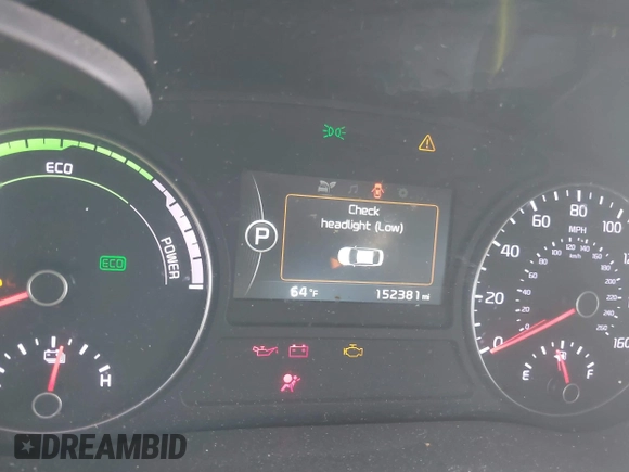 2018 Kia Optima Hybrid Premium with VIN KNAGT4LE7J5023233, listed as a IAAI auction lot 41276207 with 152,381 mi miles. Bid and sale history available at carsss.com. Image 15.