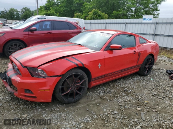 2014 Ford Mustang V6 with VIN 1ZVBP8AM7E5220876, listed as a Copart auction lot 58139835 with 98,170 mi miles and Salvage title. Bid and sale history available at DreamBid. Image 1.