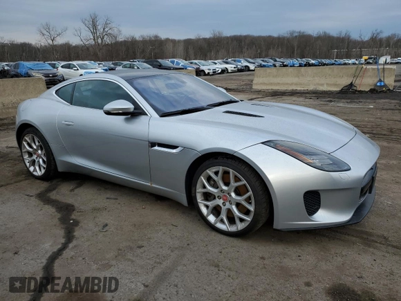 2018 Jaguar F-Type with VIN SAJDD1JV1JCK49348, listed as a Copart auction lot 47251675 with 49,771 mi miles and Salvage Title. Bid and sale history available at DreamBid. Image 4.