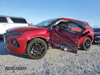 2020 Chevrolet Blazer Premier with VIN 3GNKBFRS5LS589769, listed as a Copart auction lot 87609735 with 53,384 mi miles and Salvage title. Bid and sale history available at DreamBid. Image 1.