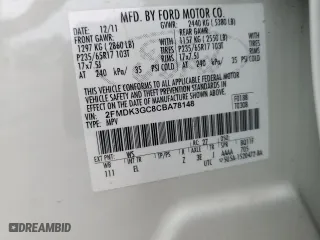 2012 Ford Edge SE with VIN 2FMDK3GC8CBA78148, listed as a Copart auction lot 45307605 with 116,310 mi miles and Salvage Title. Bid and sale history available at carsss.com. Image 15.