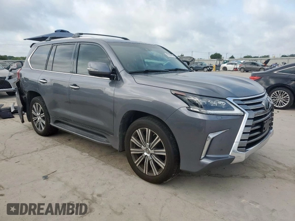 2017 Lexus LX 570 with VIN JTJHY7AX6H4237898, listed as a Copart auction lot 61805495 with 97,598 mi miles and Salvage title. Bid and sale history available at DreamBid. Image 4.