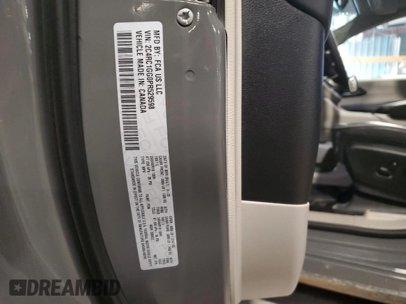 2023 Chrysler Pacifica Limited with VIN 2C4RC1GG0PR529598, listed as a Copart auction lot 55287345 with 65,714 mi miles and Salvage title. Bid and sale history available at DreamBid. Image 13.