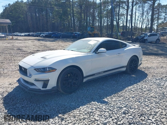 2019 Ford Mustang EcoBoost with VIN 1FA6P8TH7K5200827, listed as a IAAI auction lot 41652020 with 57,053 mi miles and . Bid and sale history available at carsss.com. Image 2.