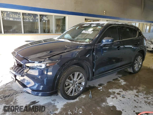 2023 Mazda CX-5 Signature with VIN JM3KFBXY0P0110949, listed as a Copart auction lot 46293245 with 47,081 mi miles and Clean Title. Bid and sale history available at carsss.com. Image 1.