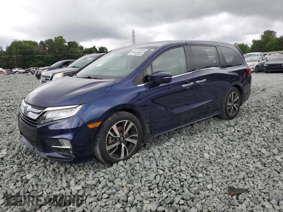 2018 Honda Odyssey Elite z VIN 5FNRL6H9XJB039802, wystawiony jako Copart lot #57116345 z przebiegiem 107 939 mil mil oraz Szkoda całkowita • Salvage title. Historia ofert i sprzedaży dostępna na DreamBid. Obrazek 1.