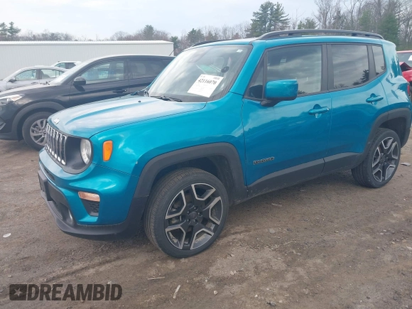 2021 Jeep Renegade Latitude with VIN ZACNJDBB2MPM72609, listed as a IAAI auction lot 42116070 with 58,036 mi miles and . Bid and sale history available at DreamBid. Image 2.