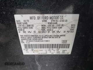 2013 Ford Explorer XLT z VIN 1FM5K7D84DGA11861, wystawiony jako IAAI lot #41548438 z przebiegiem 248 944 mil mil oraz . Historia ofert i sprzedaży dostępna na DreamBid. Obrazek 9.
