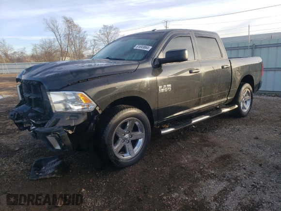 2018 Ram 1500 Express with VIN 3C6RR7KG5JG203194, listed as a Copart auction lot 81693864 with 88,636 mi miles and Salvage title. Bid and sale history available at DreamBid. Image 1.
