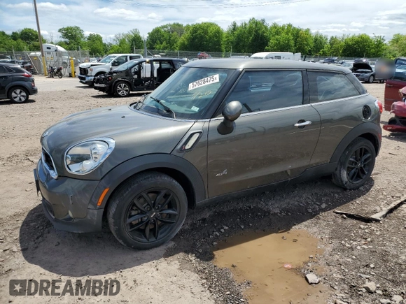 2013 MINI Paceman S ALL4 z VIN WMWSS7C56DWN71592, wystawiony jako Copart lot #57628475 z przebiegiem 83 488 mil mil oraz Szkoda całkowita • Salvage title. Historia ofert i sprzedaży dostępna na DreamBid. Obrazek 1.