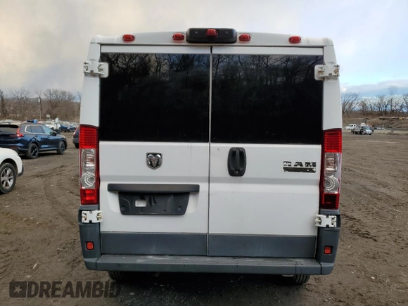 2018 Ram ProMaster Cargo with VIN 3C6TRVAG2JE146542, listed as a Copart auction lot 41484415 with 151,782 mi miles and Clean Title. Bid and sale history available at DreamBid. Image 6.