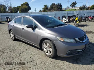 2014 Honda Civic LX with VIN 19XFB2F50EE206338, listed as a Copart auction lot 44776175 with 155,549 mi miles and Salvage Title. Bid and sale history available at DreamBid. Image 4.