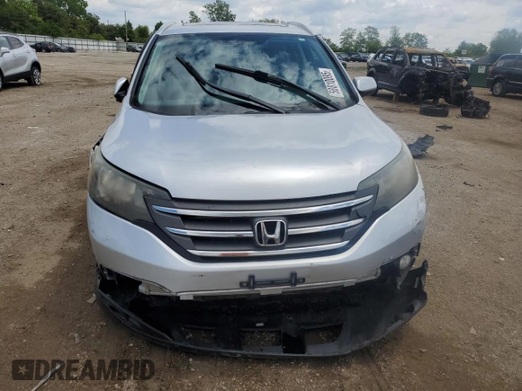 2012 Honda CR-V EX-L with VIN 2HKRM4H75CH602372, listed as a Copart auction lot 58810095 with 93,311 mi miles and Salvage title. Bid and sale history available at DreamBid. Image 5.