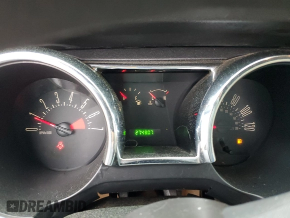 2007 Ford Mustang Deluxe with VIN 1ZVFT84N375281260, listed as a Copart auction lot 51205445 with 274,807 mi miles and Salvage Title. Bid and sale history available at carsss.com. Image 9.