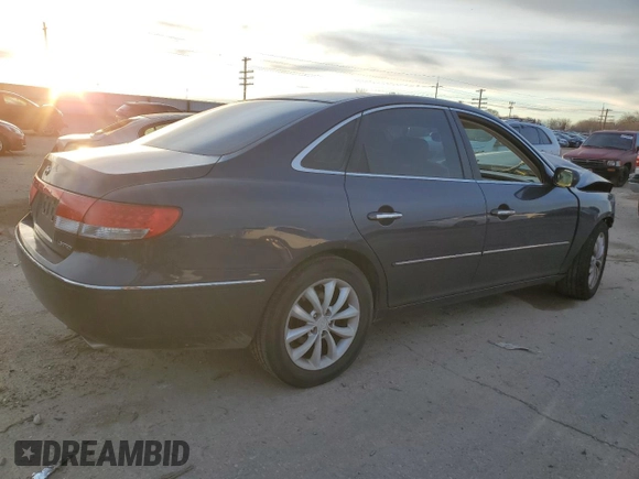 2007 Hyundai Azera SE with VIN KMHFC46F47A172648, listed as a Copart auction lot 87017714 with Not Provided miles and Salvage Title. Bid and sale history available at DreamBid. Image 3.