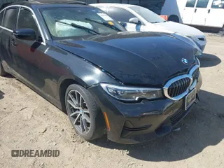 2020 BMW 3 Series 330i with VIN 3MW5R1J07L8B24127, listed as a IAAI auction lot 41861187 with 1 mi miles. Bid and sale history available at carsss.com. Image 1.