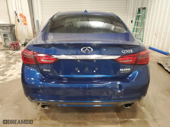 2018 Infiniti Q50 3.0t LUXE with VIN JN1EV7AR4JM612020, listed as a Copart auction lot 51113225 with 41,411 mi miles and Non Repairable. Bid and sale history available at carsss.com. Image 6.