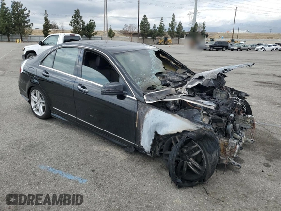 2014 Mercedes-Benz C C 250 Sport with VIN WDDGF4HB4ER303091, listed as a Copart auction lot 54742345 with Not Provided miles and Non Repairable. Bid and sale history available at carsss.com. Image 4.
