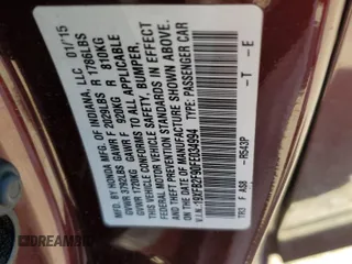 2015 Honda Civic Sedan EX-L with VIN 19XFB2F90FE034994, listed as a Copart auction lot 50828665 with 204,042 mi miles and Salvage Title. Bid and sale history available at carsss.com. Image 12.