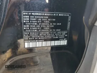 2020 Volkswagen Tiguan SE with VIN 3VV3B7AX5LM139832, listed as a Copart auction lot 47030415 with 70,894 mi miles and Salvage Title. Bid and sale history available at DreamBid. Image 12.