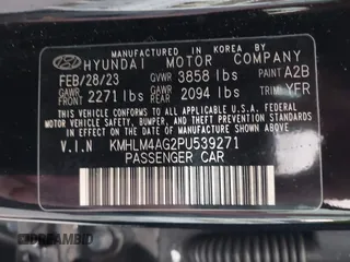 2023 Hyundai Elantra SEL z VIN KMHLM4AG2PU539271, wystawiony jako IAAI lot #42163706 z przebiegiem 29 515 mil mil oraz . Historia ofert i sprzedaży dostępna na DreamBid. Obrazek 9.