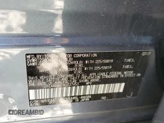 2021 Toyota Venza LE with VIN JTEAAAAH1MJ037453, listed as a Copart auction lot 54309185 with 111,134 mi miles and Salvage Title. Bid and sale history available at carsss.com. Image 13.