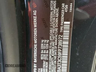 2015 BMW 4 Series 435i with VIN WBA3T3C59FP738972, listed as a Copart auction lot 50323265 with 131,982 mi miles and Salvage Title. Bid and sale history available at carsss.com. Image 12.