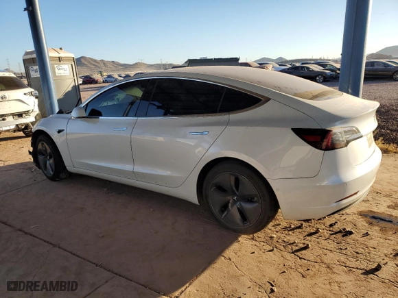 2020 Tesla Model 3 Standard Range Plus with VIN 5YJ3E1EAXLF799846, listed as a Copart auction lot 53170215 with 80,015 mi miles and Salvage Title. Bid and sale history available at carsss.com. Image 2.
