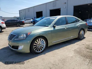 2015 Hyundai Equus Signature with VIN KMHGH4JH1FU097743, listed as a Copart auction lot 46697075 with 137,525 mi miles and Salvage Title. Bid and sale history available at DreamBid. Image 1.