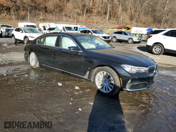 2018 BMW 7 Series 740e xDrive iPerformance with VIN WBA7J2C57JG938498, listed as a Copart auction lot 36909604 with 0 mi miles. Bid and sale history available at carsss.com. Image 4.